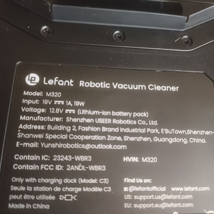 Комбінований робот-пилосос і швабра Lefant M320