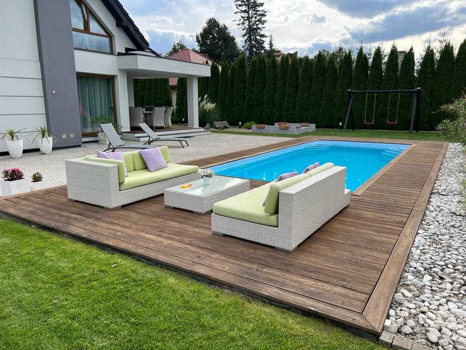 Basen gotowy poliestrowy Lord 6,50 x 3,70 ogrodowy niecka Producent !