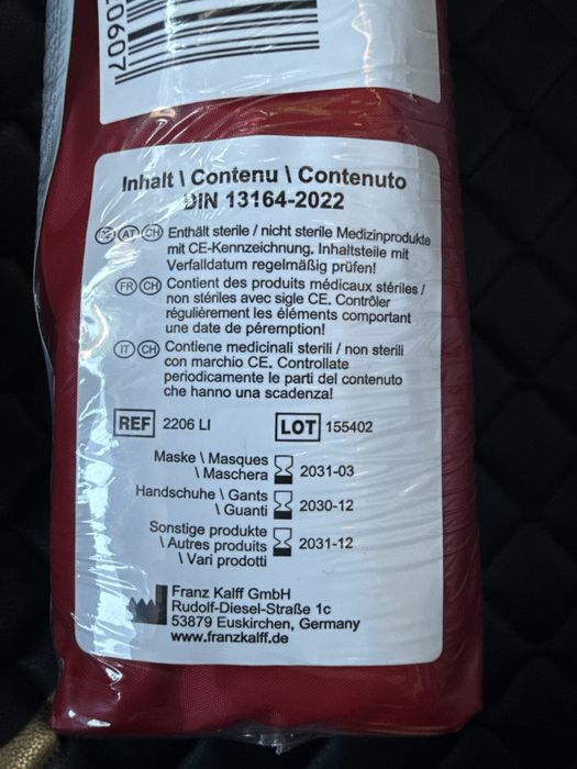 Продам Аптечкі  DIN 13164