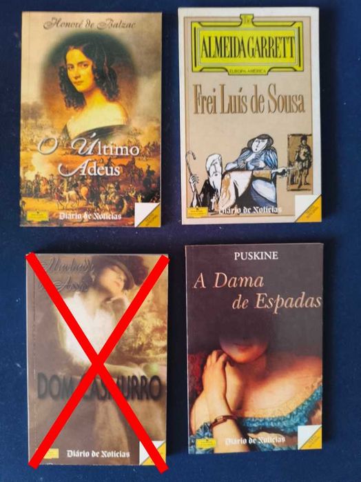 Lot 4 Classic Books on Period Fiction and Psychological Drama – DN Pocket Collection (Machado de Assis)