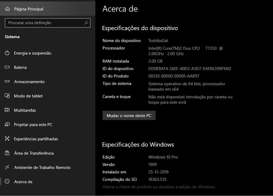Portátil Toshiba Satellite EQUIUM A200-1V0 (AVARIADO) funciona