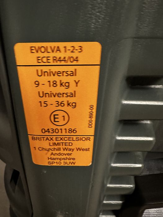 Fotelik Britax romer evolva 1-2-3
