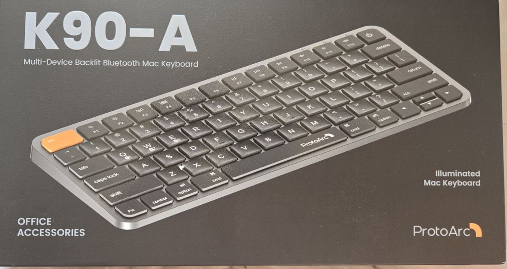 klawiatura ProtoArc K90-A (Multi-Device Backlit Bluetooth Mac Keyboard)  do Apple (Mac, iPad)