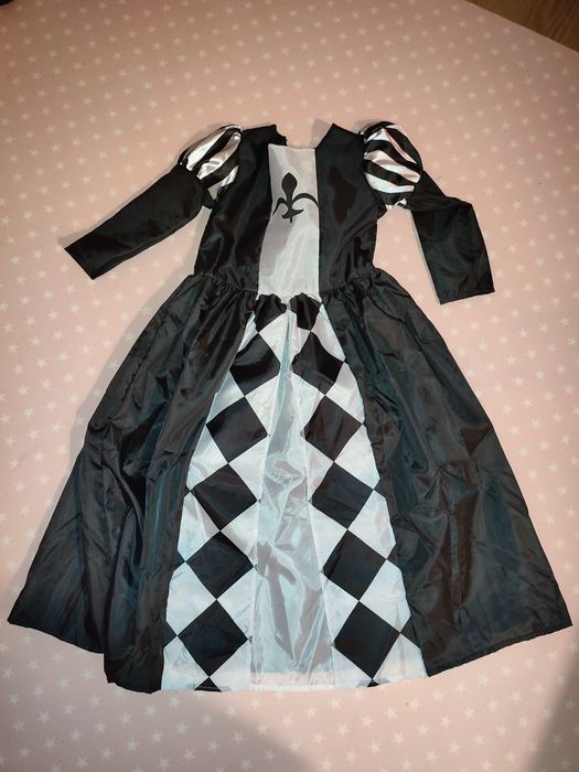 Vestido fato carnaval rainha espadas - 4/6 anos