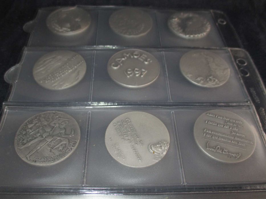 Colecção Medalha Anual de Camões em Prata Maciça 15 Medalhas Philae