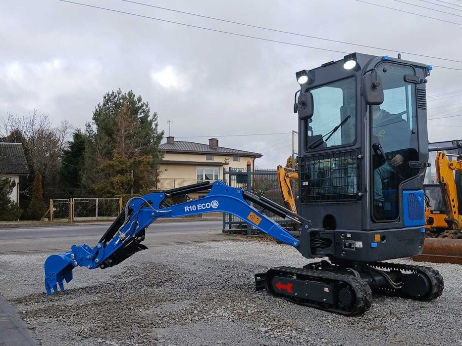 NOWA Minikoparka RIPPA R10 ECO 1000kg mega wyposażenie Kabina Leasing