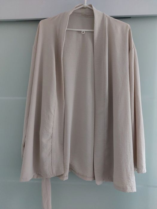Damskie kimono ze spodniami kremowe