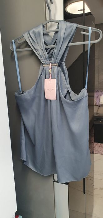 Bluzka na ramiaczkach z wiskozy Ted Baker nowa oryginalna xl