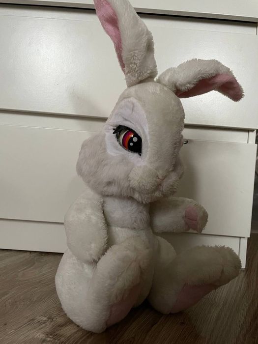 Мʼяка іграшка зайчик 40 см, інтерактивний