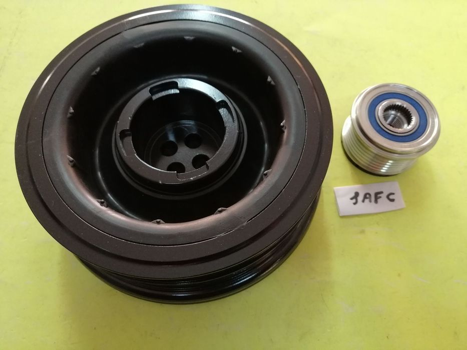 Poli/Polia de cambota com roda alternador Bmw 525d 530d E60 E61 X5 M57 6 cilindros