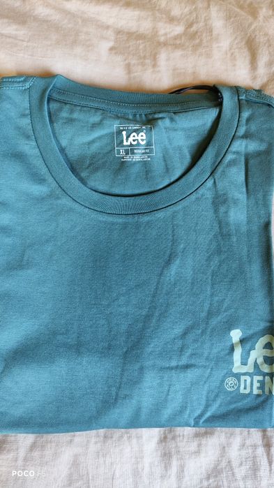 Lee zielony morski t-shirt rozm XL jak XL/XXL