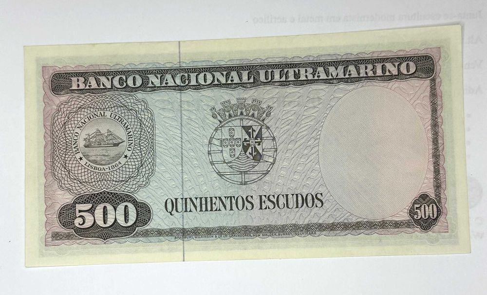 TIMOR nota de 500 escudos 1963 - Régulo Aleixo - NOVA