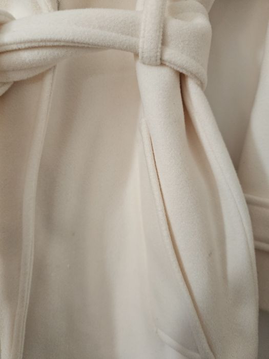 Płaszcz sinsay jasny biel cream