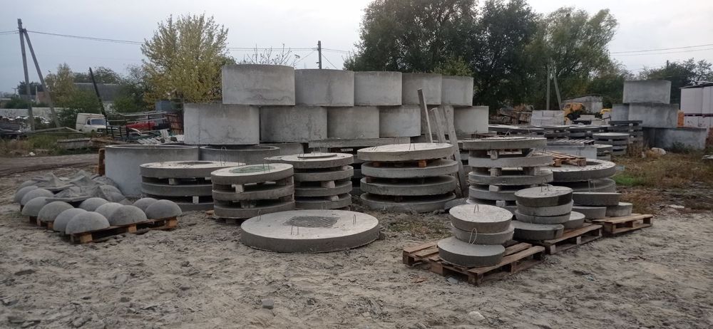 Продам бетонні кільця та кришки. М.Самар Дніпровська обл.
