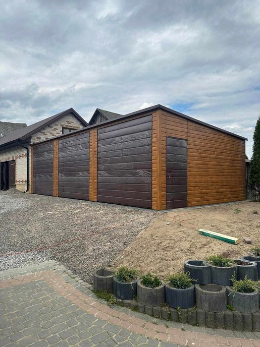 Garaz blaszak drewnopodobny 6x6 profil ocynk