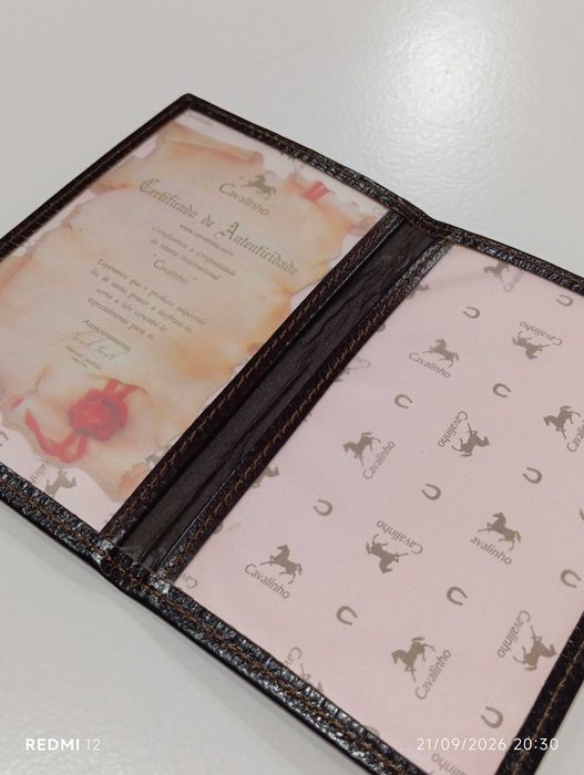 Porta-documentos / Capa de Documentos em Pele CAVALINHO (Original)