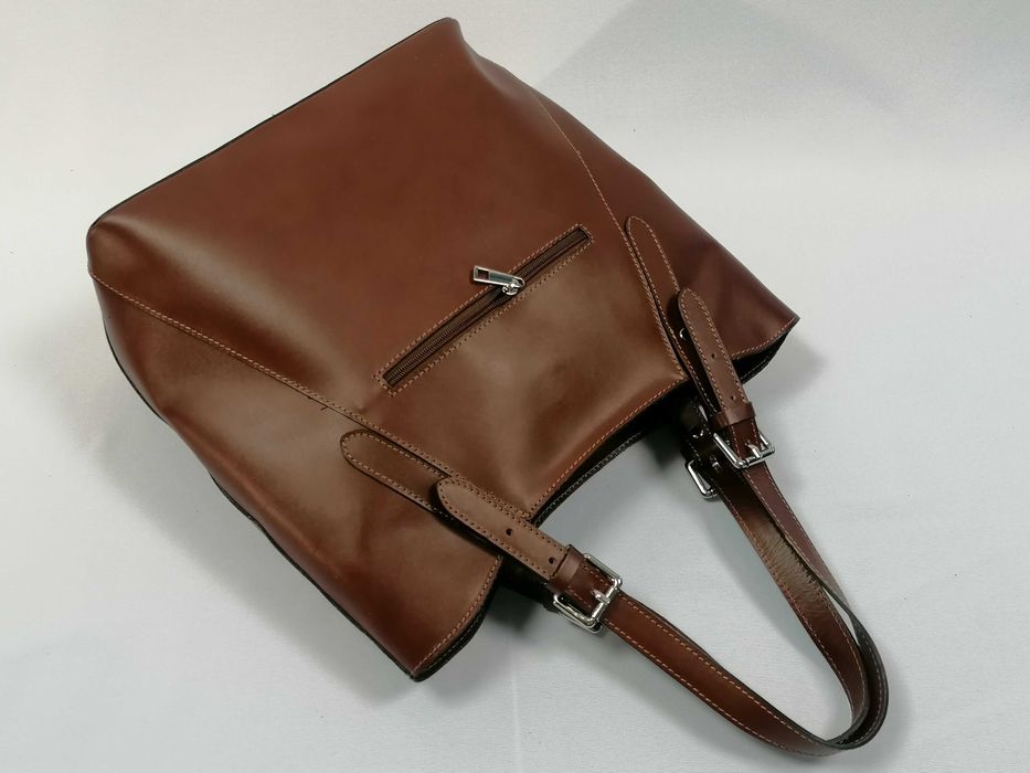 Nowa torebka damska skórzana Vera Pelle Made in Italy duża A4