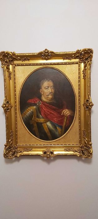 Obraz J. Sobieski olej na płótnie.