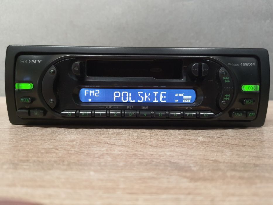 Radio samochodowe Sony kaseta, RDS, XR-CA370 4x45W koltowy / Zielony