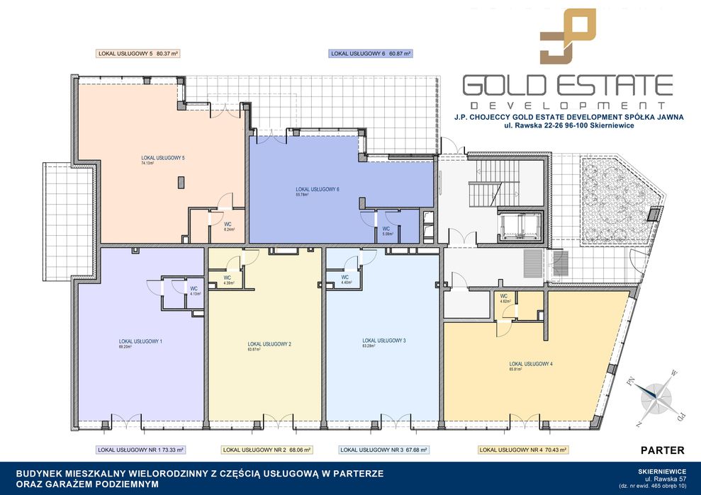 Lokal usługowy 68,06 m², parter, centrum miasta