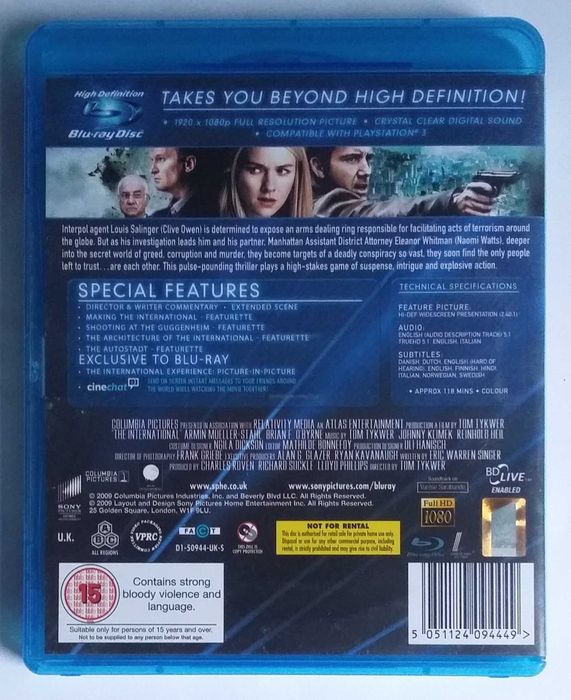 The International  - Blu Ray e DVD