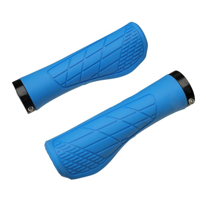 NIEBIESKIE gripy ergonomiczne chwyty rączki rowerowe niebieski