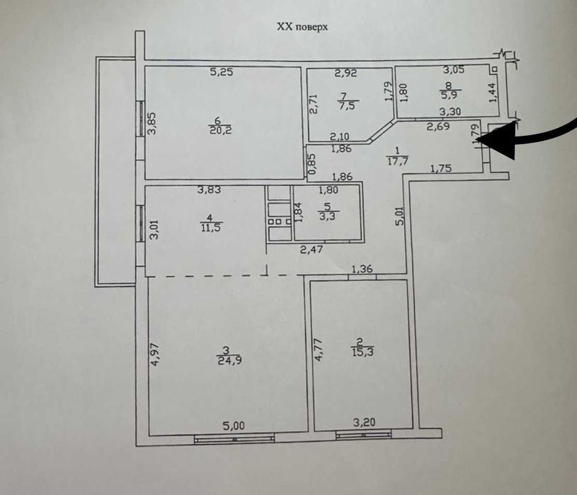 2-кімнатна квартира, ЖК Гольфстрім, Аркадія