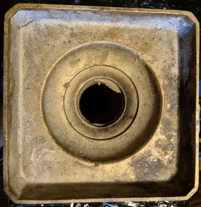 Słupek noga podstawa 38,5cm mosiądz znal aluminium solidny mankamenty