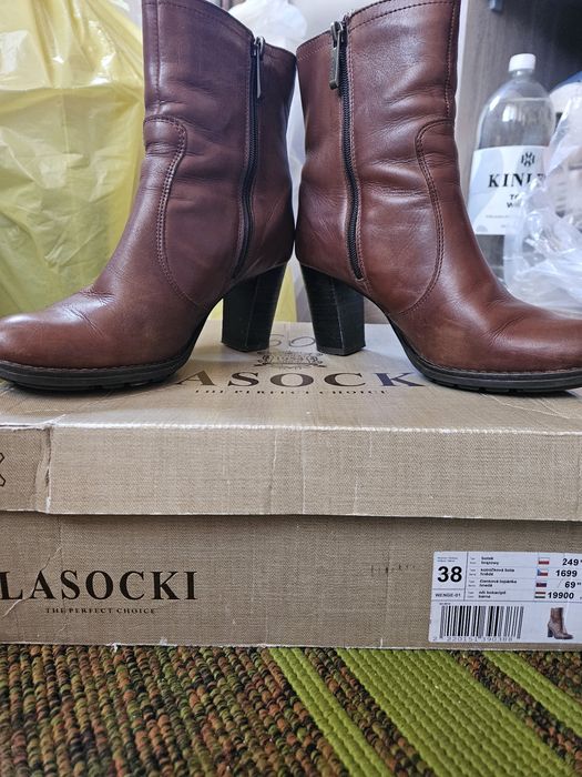 Botki skórzane Lasocki