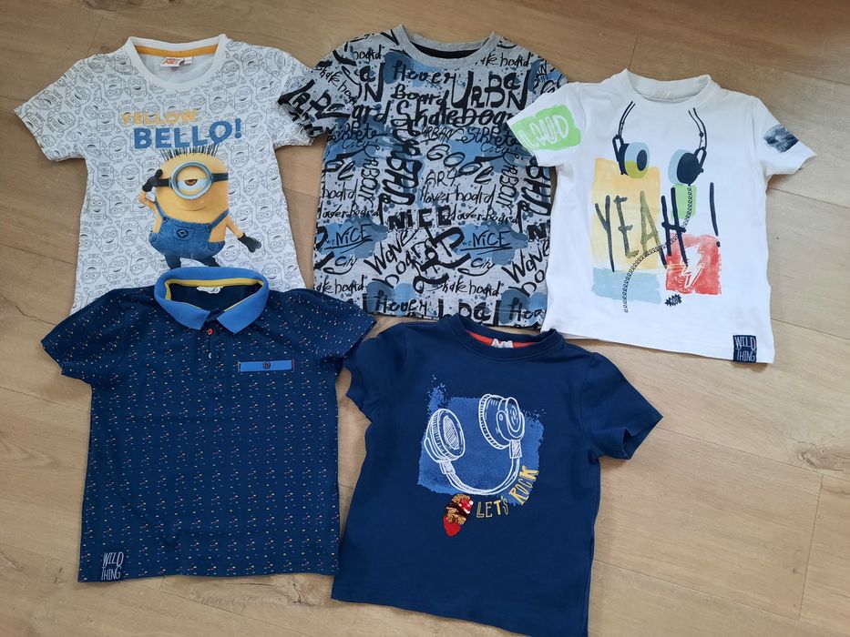 Zestaw paka ubrań dla chłopca przedszkolaka rozmiar 104 gratis buty