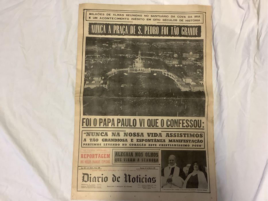 JN  de 1967 , vinda do papa a Portugal . LEIA A DESCRICAO DO ANUNCIO