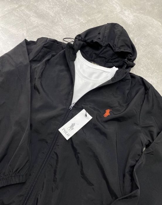 Вітровка чоловіча Polo Ralph Lauren чорна графіт premium