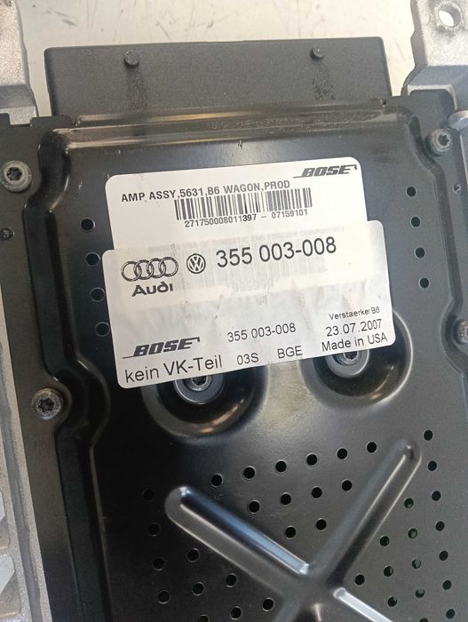 Wzmacniacz Bose Audi A4 b6 b7 Wzmacniacz Subwoofera Gwarancja WYSYŁKA