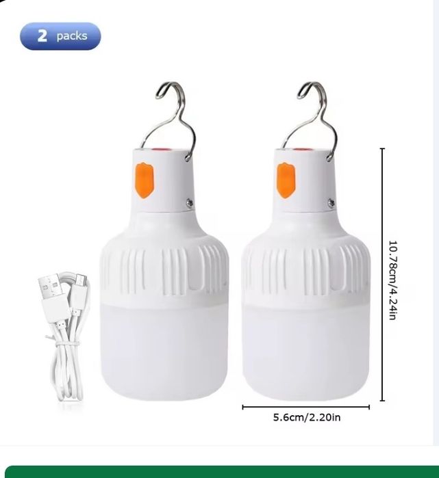 Лампа автономная перезаряжаемая для дома, кемпинга, улицы