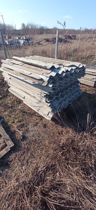 Шифер цілого нема! надколотий і половинки 8-ми хвильовий 1.75 на 1.1 м
