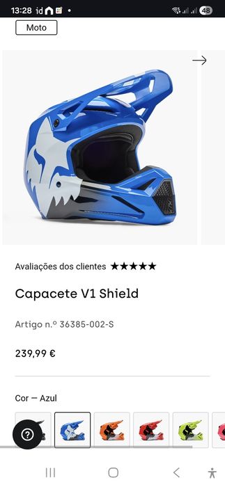 Capacete motocross Fox V1
