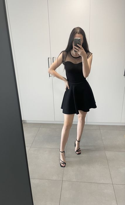 Czarne stylowe body damskie w rozmiarze XS