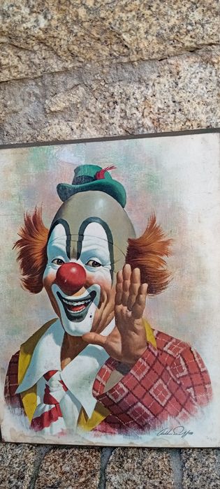 Quadro Palhaço  Arthur sarnoff 1979