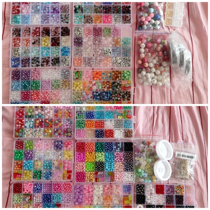 набір намистин бусин для створення прикрас браслетів брелоків