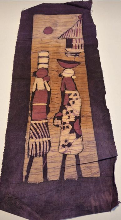 Conjunto de 3 Painéis Têxteis Africanos – Pintados à Mão (Eswatini)