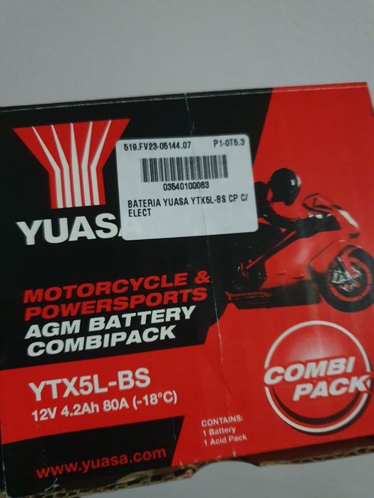 Bateria Mota Yuasa 12v 4.2Ah 80a