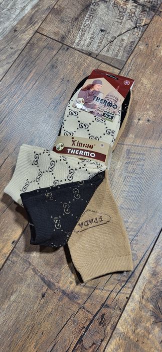 4 pary grube skarpety damskie jak kaszmir logo uni 35-38