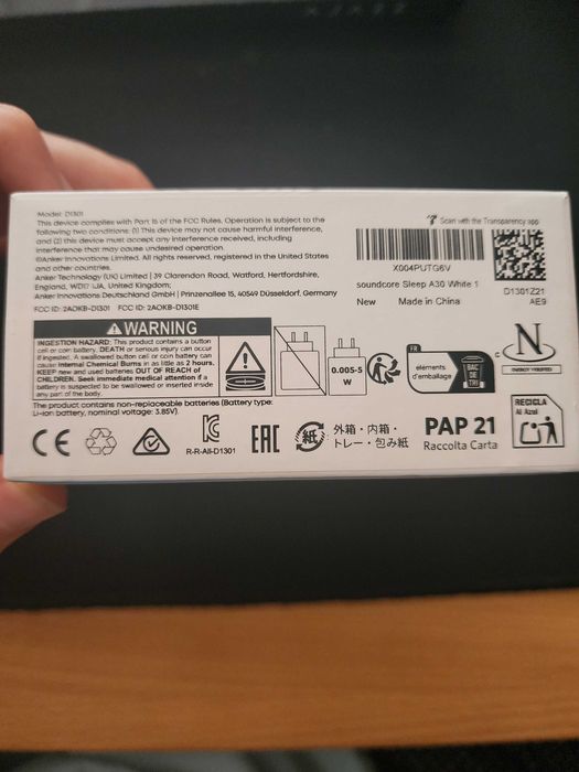 Наушники беруши Anker A30 Soundcore Sleep  Новые, запечатанные