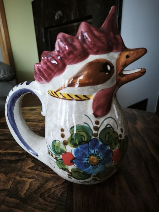 Włoski dzbanek KOGUT 20cm – Ceramika Lago di Garda, Vintage