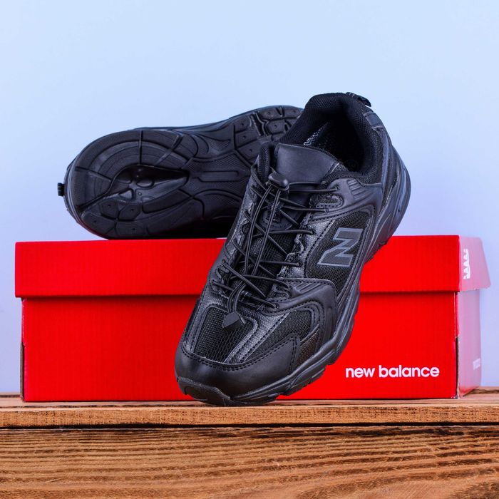 (2203) Термо осінь-зима кросівки у сти лі New Balance 530 чорні (36-41) нб ню беленс NB