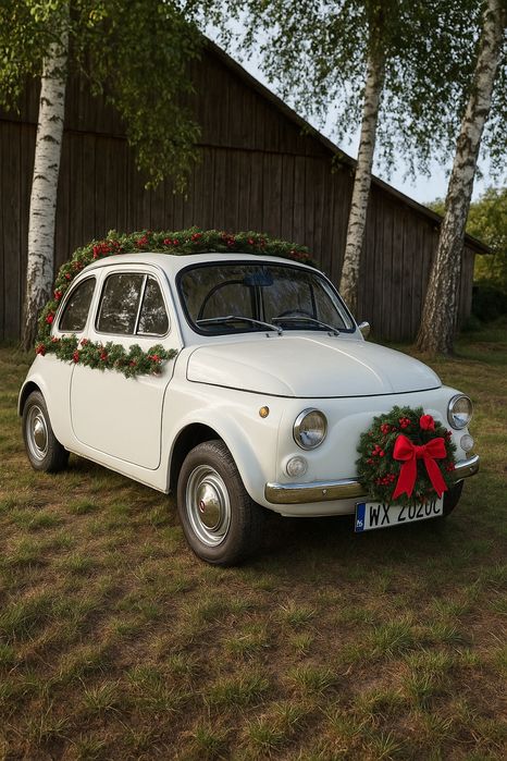 Fiat 500-Auto do ślubu, filmu, na sesje świąteczne, SAMBA klasyki