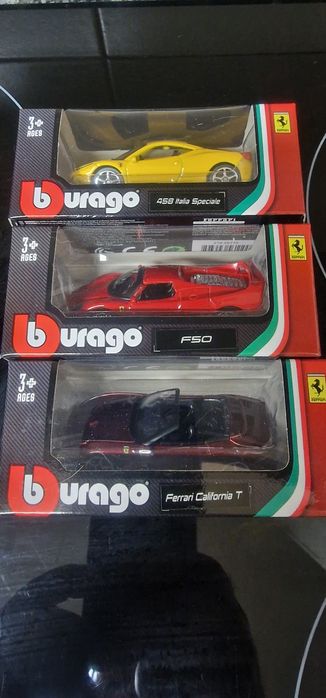 Carros escala 1,64  Burago Ferraris .Novos dentro de caixa