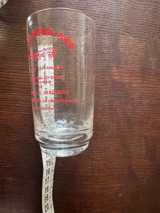 Copo antigo publicitário Cervejaria Goa – Lisboa (vintage)