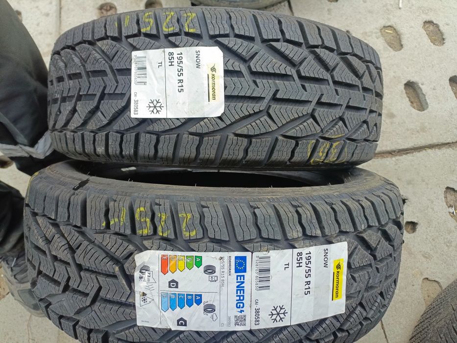 Nowe opony zimowe 195/55/15 kormoran 2 sztuki 2025r