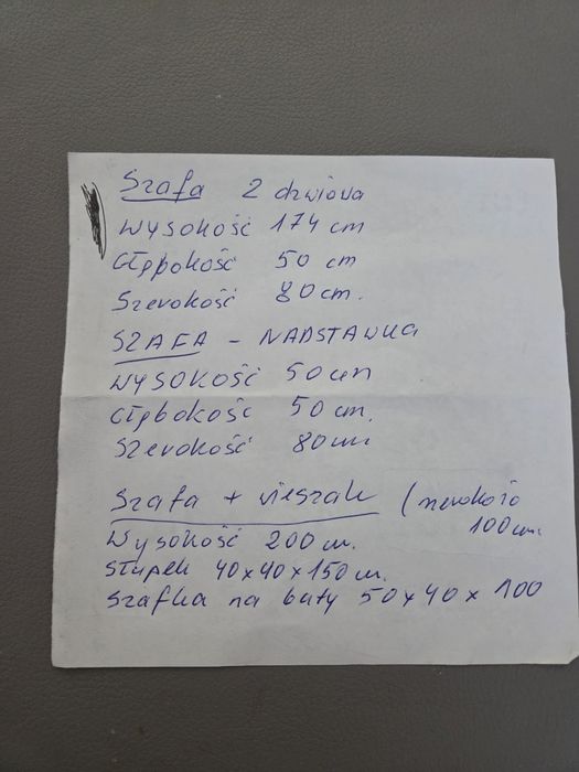 Szafa do korytarza trzy części